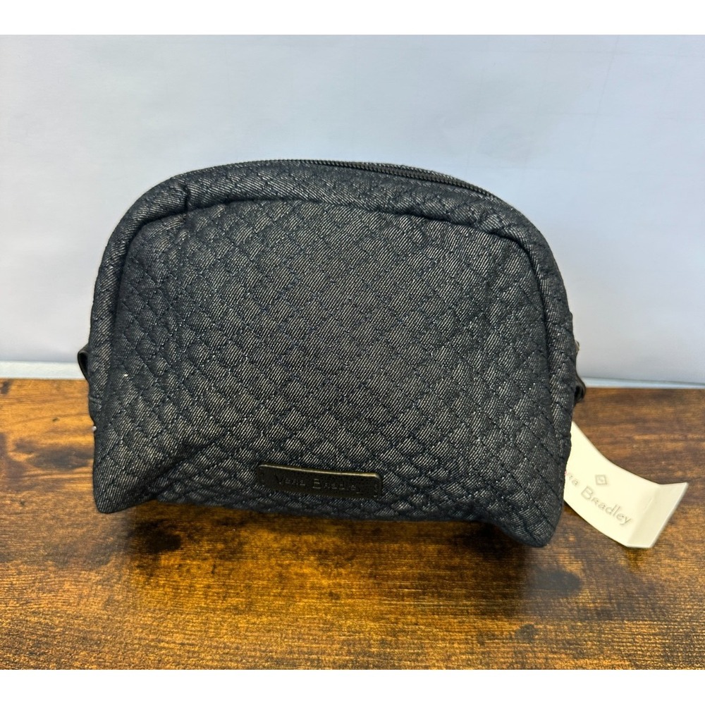 NEW Vera Bradley Iconic Cosmetic Makeup Case Diamond Quilted Floral Embroidered - Picture 11 of 13
